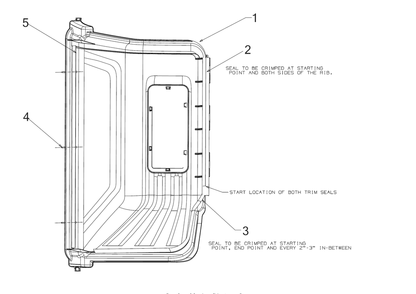 Hood Diagram and Parts List for 19A70052OEM (34Inch)(2017) Cub Cadet Lawn Tractor